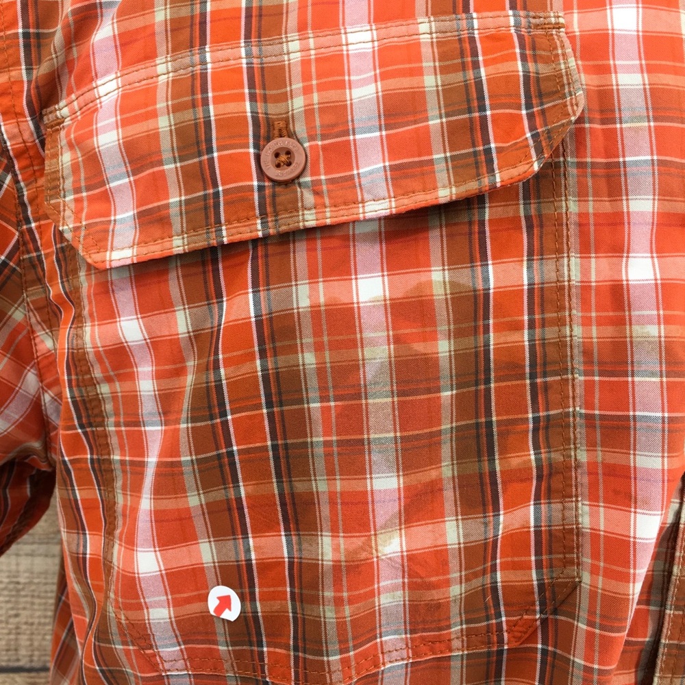 The North Face Men's Plaid‎ Shirt Orange Size Large - Picture 6 of 8